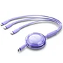 Vention Cable USB-C a 3xUSB-C 100W Retráctil 1.1m Morado